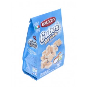 BALOCCO CUBES WAFER 250GM ( Milk and Vanilla ) -SNACK/BISCUITS Ready to Eat, Snacks, Wafer image