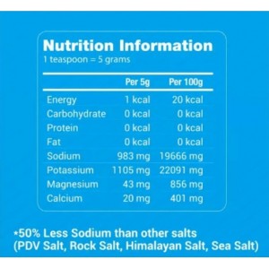 FINE FOOD LAKE SALT 300GM (LOW IN SODIUM)- SEASONING Condiments, Salts image