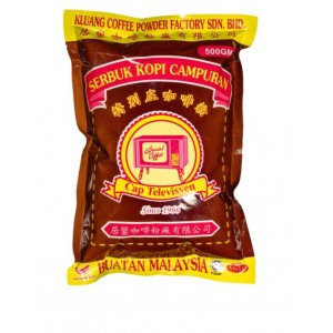 Kluang Black Coffee Cap Televisyen Kopi-O Powder Grade A2 500gm