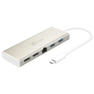 j5 create USB-C™ Dual HDMI™ Mini Dock Aluminum (Champagne Metallic) 2YW - JCD381 j5 create USB-C™ Dual HDMI™ Mini Dock Aluminum (Champagne Metallic) 2YW - JCD381