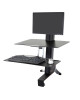 Ergotron 33-350-200 Ergotron WorkFit-S Single LD Workstation with Worksurface (black) Standing Desk Attachment - Front Clamp (33-350-200)