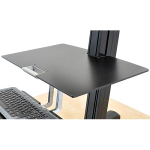 Ergotron 33-350-200 Ergotron WorkFit-S Single LD Workstation with Worksurface (black) Standing Desk Attachment - Front Clamp (33-350-200)