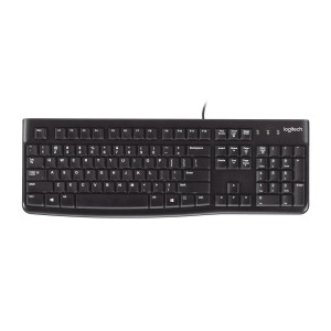 Logitech K120 Wired Keyboard for Windows, USB Plug-and-Play, Spill Resistant, PC/Laptop - 920-002582 ( Black )