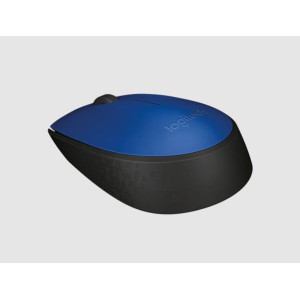 Logitech M171 Wireless Mouse, 2.4 GHz with USB Nano Receiver, Optical Tracking, Ambidextrous - 910-004656 ( Blue )