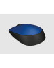 Logitech M171 Wireless Mouse, 2.4 GHz with USB Nano Receiver, Optical Tracking, Ambidextrous - 910-004656 ( Blue )