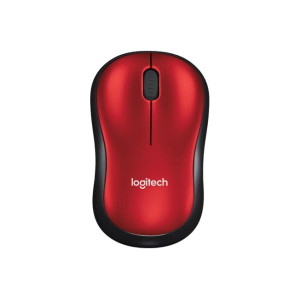 Logitech M185 Wireless Mouse, 2.4GHz, 1000 DPI Optical Tracking, Ambidextrous PC/Mac/Laptop - 910-002503 ( Red )