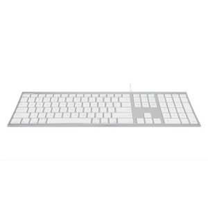 Macally Aluminum Ultra Slim USB-C Wired keyboard for Mac and PC (UCACEKEYA)