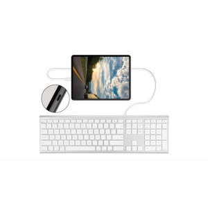 Macally UCACEKEYA Macally Aluminum Ultra Slim USB-C Wired keyboard for Mac and PC (UCACEKEYA)