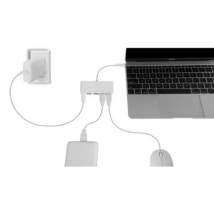 Macally UC3HUB4C MACALLY USB-C to USB-A Hub with USB-C Charging Port UC3HUB4C