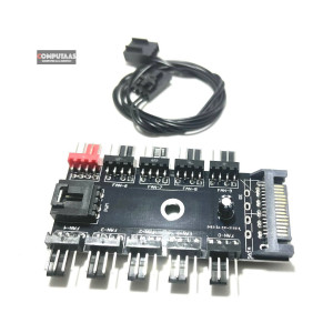 1 to 10 PC Cooling 4 Pin PWM Fan Hub Splitter SATA 12V Powered