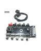 O.E.M PWM-4P-FAN-HUB 1 to 10 PC Cooling 4 Pin PWM Fan Hub Splitter SATA 12V Powered