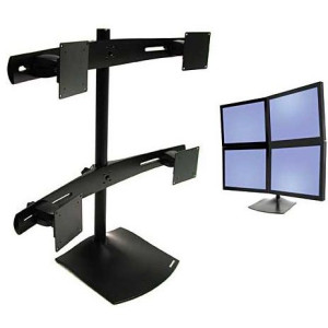 Ergotron DS100 Quad-Monitor Desk Stand Four-Monitor Mount (33-324-200) Ergotron DS100 Quad-Monitor Desk Stand Four-Monitor Mount (33-324-200)