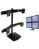 Ergotron 33-324-200 Ergotron DS100 Quad-Monitor Desk Stand Four-Monitor Mount (33-324-200)