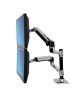 Ergotron 45-248-026 Ergotron LX Dual Monitor Arm, Stacking (polished aluminum) Two-Monitor