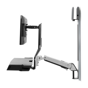 Ergotron 45-583-216 Ergotron SV Combo Arm with Worksurface & Pan (white) Keyboard & Monitor Mount Workstation (45-583-216)