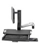 Ergotron 45-595-026 Ergotron SV Combo System with Worksurface & Pan Medium CPU Holder (aluminum) Keyboard & Monitor Mount Workstation (45-595-026)