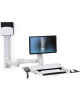 Ergotron 45-595-216 Ergotron SV Combo System with Worksurface & Pan Medium CPU Holder (white) Keyboard & Monitor Mount Workstation (45-595-216)
