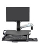 Ergotron 45-594-026 Ergotron SV Combo System with Worksurface & Pan Small CPU Holder (aluminum) Keyboard & Monitor Mount Workstation (45-594-026)