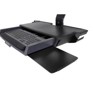 Ergotron SV Combo System with Worksurface & Pan Small CPU Holder (aluminum) Keyboard & Monitor Mount Workstation (45-594-026)