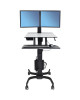 Ergotron 24-214-085 Ergotron WorkFit-C Dual Sit-Stand Workstation Office Mobile Desk (24-214-085)
