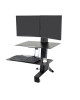 Ergotron 33-349-211 Ergotron WorkFit-S, Dual Workstation with Worksurface (white) Standing Desk Attachment - Front Clamp (33-349-211)