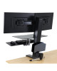 Ergotron 33-349-211 Ergotron WorkFit-S, Dual Workstation with Worksurface (white) Standing Desk Attachment - Front Clamp (33-349-211)