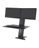 Ergotron 33-407-085 Ergotron WorkFit-SR Dual Monitor, Standing Desk Workstation (black) Sit-Stand Desk Attachment - Rear Clamp (33-407-085)