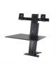 Ergotron 33-407-085 Ergotron WorkFit-SR Dual Monitor, Standing Desk Workstation (black) Sit-Stand Desk Attachment - Rear Clamp (33-407-085)