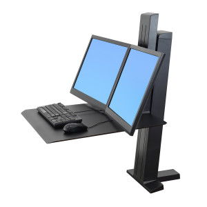 Ergotron WorkFit-SR Dual Monitor Standing Desk Workstation (white) Sit-Stand Desk Attachment - Rear Clamp (33-407-062) Ergotron WorkFit-SR Dual Monitor Standing Desk Workstation (white) Sit-Stand Desk Attachment - Rear Clamp (33-407-062)