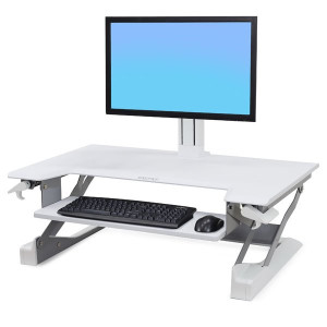 Ergotron 33-406-062 Ergotron WorkFit-TL Standing Desk Workstation (white) Sit-Stand Desk Converter - Large Surface (33-406-062)
