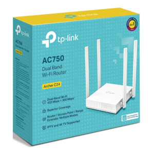 TP-Link Archer C24 AC750 Dual-Band Wi-Fi Router TP-Link Archer C24 AC750 Dual-Band Wi-Fi Router