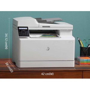 HP 7KW56A HP Color LaserJet Pro MFP M183FW Wireless Print Scan Copy Fax 256MB 800MHz 3YW 7KW56A