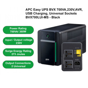 APC Easy Back-UPS 700VA 230V AVR USB BVX700LUI-MS