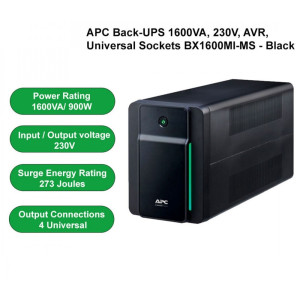 APC Back-UPS 1600VA 230V AVR Universal Sockets BX1600MI-MS