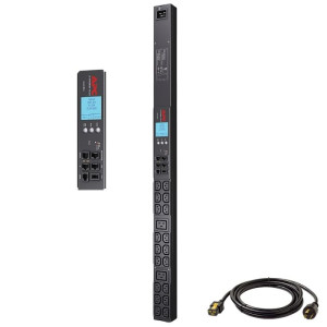 APC Rack PDU 2G,Metered,Zero U,20A,208V,(18) C13 & (2) C19,L620 AP8858NA3