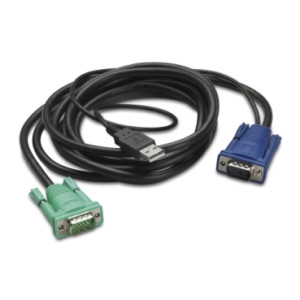 Kabel LCD/KVM USB Terpadu Rak APC - 10ft (3m) (AP5822)