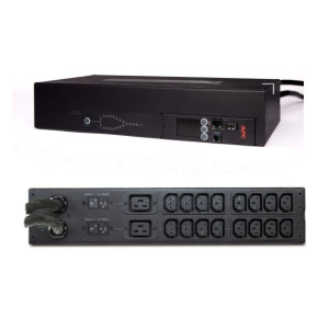 Rack ATS, 230V, 32A, IEC 309 masuk, (16) C13 (2) C19 keluar