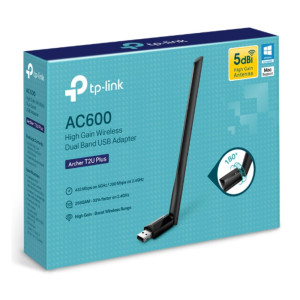 TP-Link Archer T2U Plus AC600 High Gain Wireless Dual Band USB Adapter TP-Link Archer T2U Plus AC600 High Gain Wireless Dual Band USB Adapter