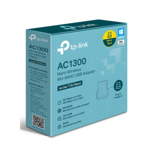 TP-Link Archer T3U Nano AC1300 Nano Wireless MU-MIMO USB Adapter TP-Link Archer T3U Nano AC1300 Nano Wireless MU-MIMO USB Adapter
