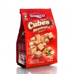 BALOCCO CUBES WAFER 250GM ( Hazelnut ) - SNACK/BISCUITS Ready to Eat, Snacks, Wafer image