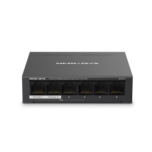 Mercusys Network 100Mbps PoE Switch MS106LP 6-Port 10/100 Mbps Desktop Switch with 4-Port PoE+