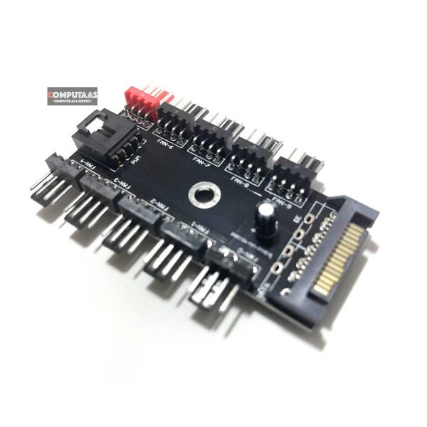 1 to 10 PC Cooling 4 Pin PWM Fan Hub Splitter SATA 12V Powered